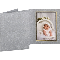 TAP Photo Folder Frame Dynasty Gray/Gold 4x6 - 25 Pack #102611R25