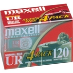 Maxell UR-120 Blank Audio Cassette Tape - 4 pack : 108045