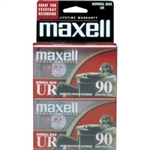 Maxell Normal Bias UR 90-Minute Audio Cassette Tape 2 Pack
