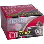 Maxell Normal Bias UR 90-Minute Audio Cassette Tape 7 Pack