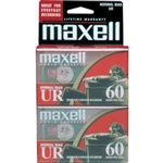 MAXELL UR-60 Blank 60-minute Audio Cassette Tape 2 Pack 109024