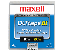 Maxell DLT III Data Tape Cartridge 10/ 20 GB, Part # 183670