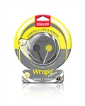 Maxell Wrap'd Yellow/Gray bud and storage w/Mic   WRP-YG