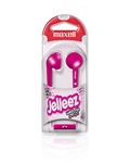 Maxell Jelleez Soft Ear Buds Pink with MIC  JELM-PK