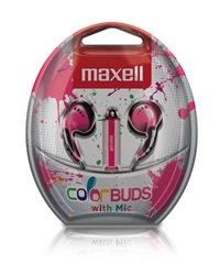 Maxell Color Buds w/MIC - Pink    CBM-P