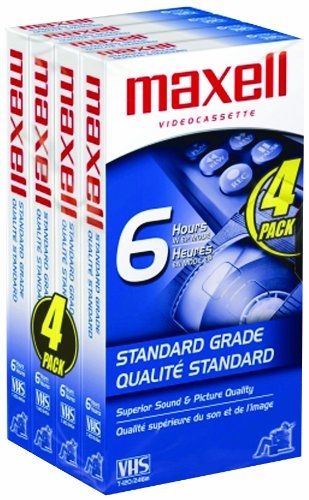 Maxell VHS T-120 Premium High Grade Blank Tapes-5Pack 