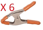 Pony 3202-HT-6pack 2-Inch - Six Pack Spring Clamp with Handle and Tip