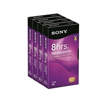 Sony 4T160VR 160-Minute Premium Grade VHS - 4 Pack