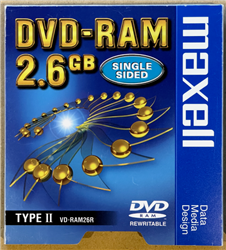 Maxell DVD RAM 2.6GB Type II