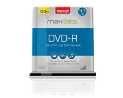 Maxell DVD-R 4.7GB Write-Once, 16x Recordable Disc (Spindle Pack of 100)