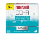 Maxell  CD-R 700 5PK  700MB CD-R SLIM JEWEL
