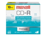 Maxell  CD-R 700 10PK   700MB CD-R SLIM JEWEL
