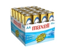 Maxell LR6 AA-Size Battery 20 Pack 723453- Alkaline - 1.5V DC