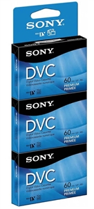Sony DVM60PRR/3 60-Minute DVC Tape Hang Tab 