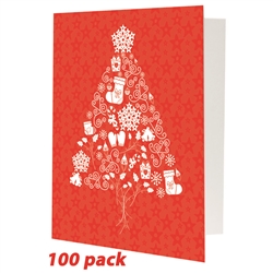 Holiday Tree Red Photo Folder Frame 4x6 100 pack