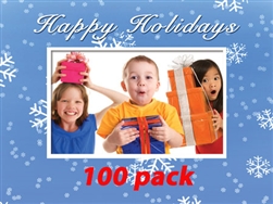 Happy Holidays Photo Folder Frame Horizontal 6x4 100 pack