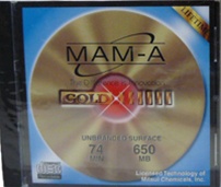 MAM-A 74m Gold CD-R Thermal in Jewel Case