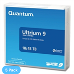 Quantum LTO 9 Tape MR-L9MQN-01-5 Pack. Quantum LTO 9 Ultrium Tape Data Cartridges