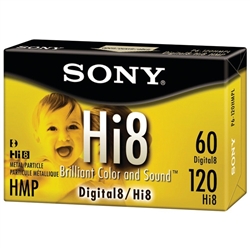 Sony P6-120HMPL 120 Minutes Hi 8mm Video Cassette (1 Pack)