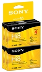 Sony P6-120HMPL/4 120 Minutes Hi 8mm Video Cassette (4 Pack)