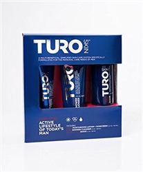 TURO SKIN Starter Kit (Multi-Active Shave, Daily Moisturizing Lotion + Sunscreen SPF 15, 3-in-1 Shower Cleanser) - UNISEX
