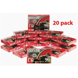 Maxell Normal Bias UR 90-Minute Audio Cassette Tape 20 pack