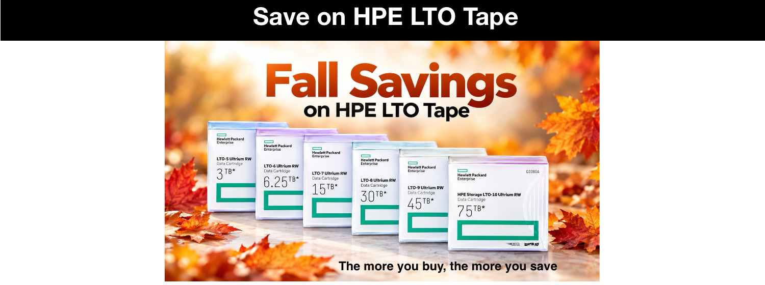 Save on HPE LTO Tape 